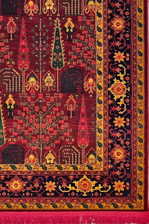 تصویر کامل فرش بلوچی سنتی رنگ تیره