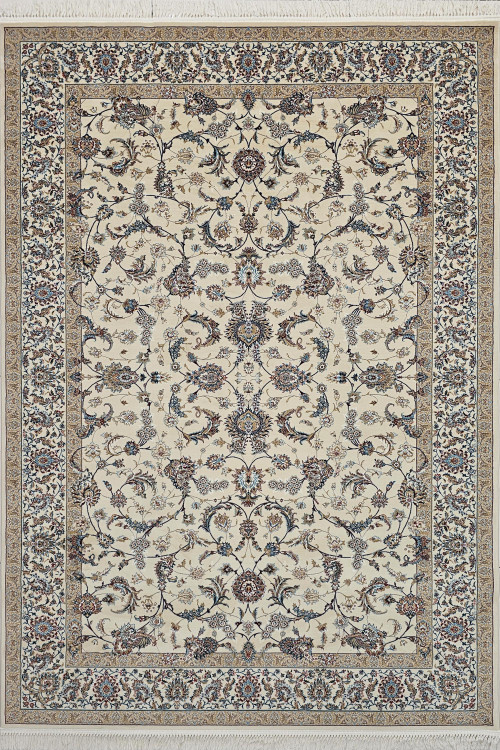 فرش 700 شانه کرم زمرد مشهد نقشه افشان 140092