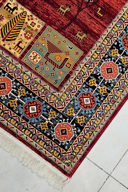 فرش نقشدار با جلوه لاکچری برای فضای پذیرایی