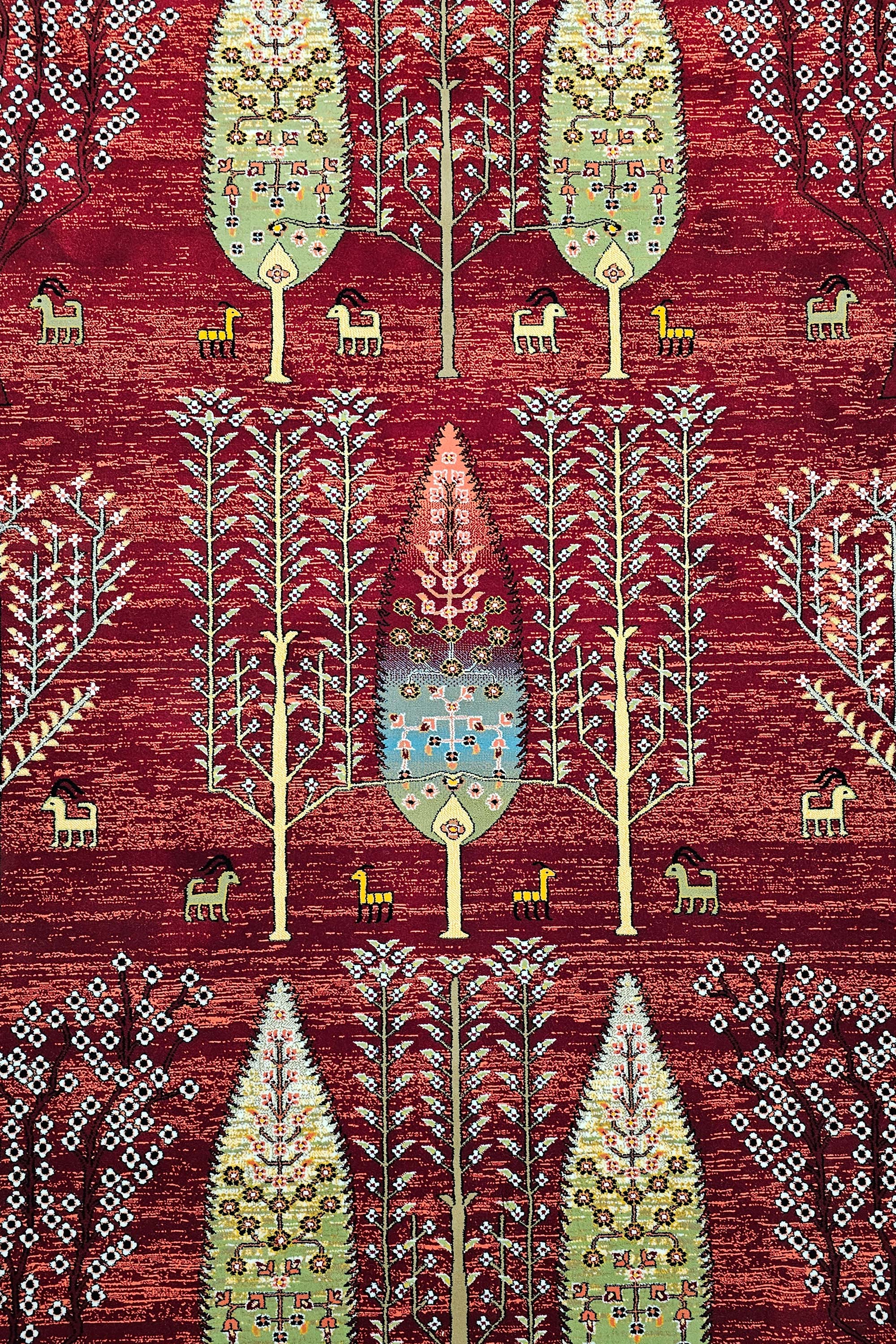 تصویر کامل فرش ۷۰۰ شانه سنتی رنگ قرمز