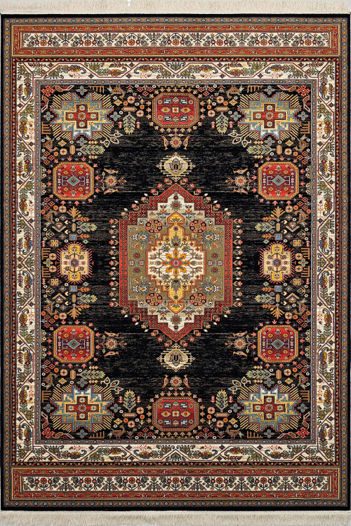 فرش ۷۰۰ شانه سرمهای ستاره کویر یزد نقشه N120 کد ۲۵۹۰