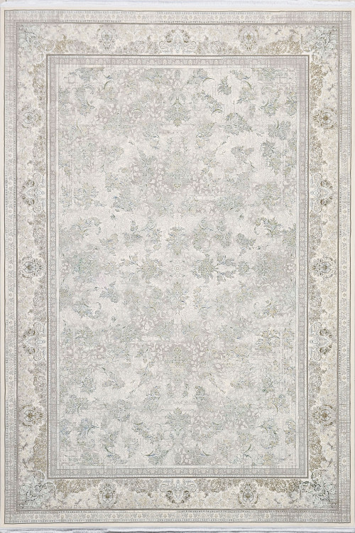 فرش ۱۵۰۰ شانه ماهنشان نقشه کارولین زمینه کرم