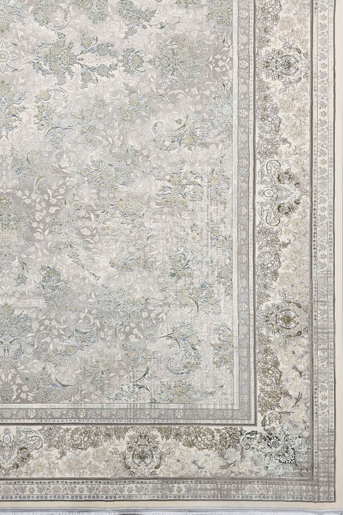 نمای کلی فرش کارولین کرم با ضخامت بالا