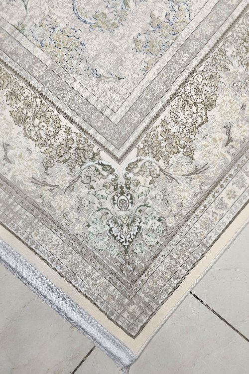 جزئیات دقیق طرح کارولین روی زمینه کرم