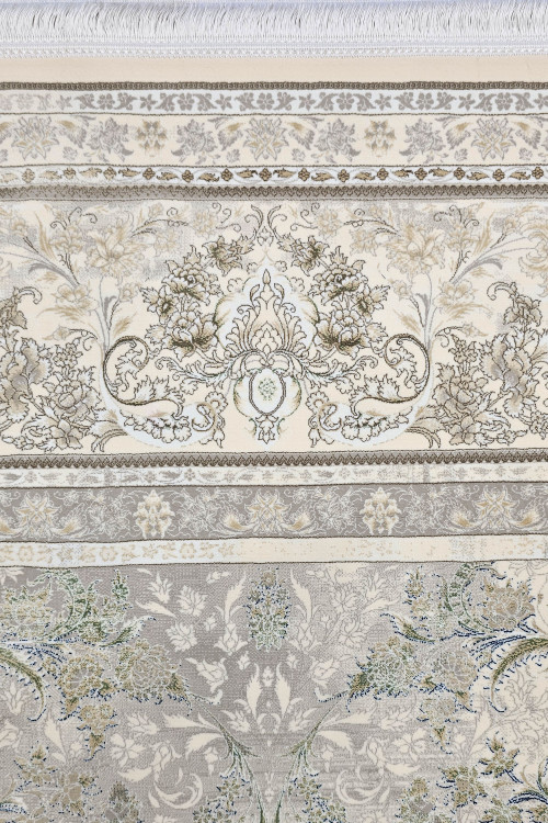 ترنج مرکزی فرش کارولین کرم با نقش برجسته