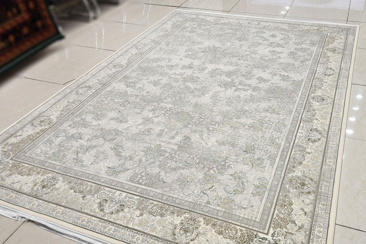 تصویر نزدیک از نخ خاب و طراحی فرش کارولین