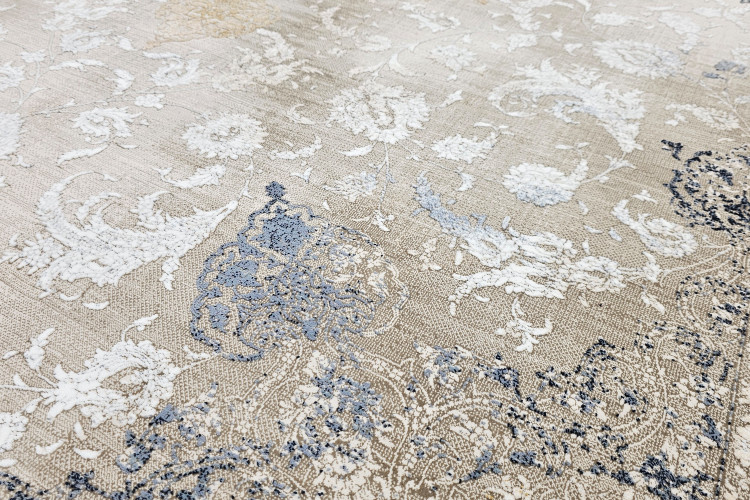 تصویر جزئیات پتینه و نخ خاب فرش آوات