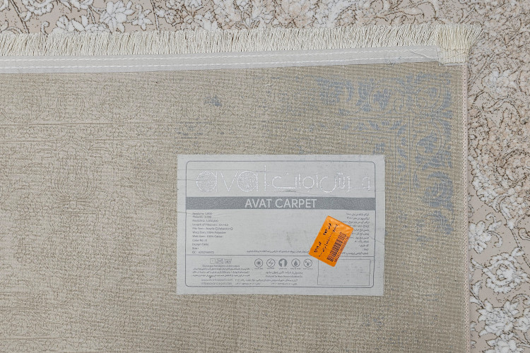 نمای گوشه فرش طوسی پتینه آوات در پذیرایی