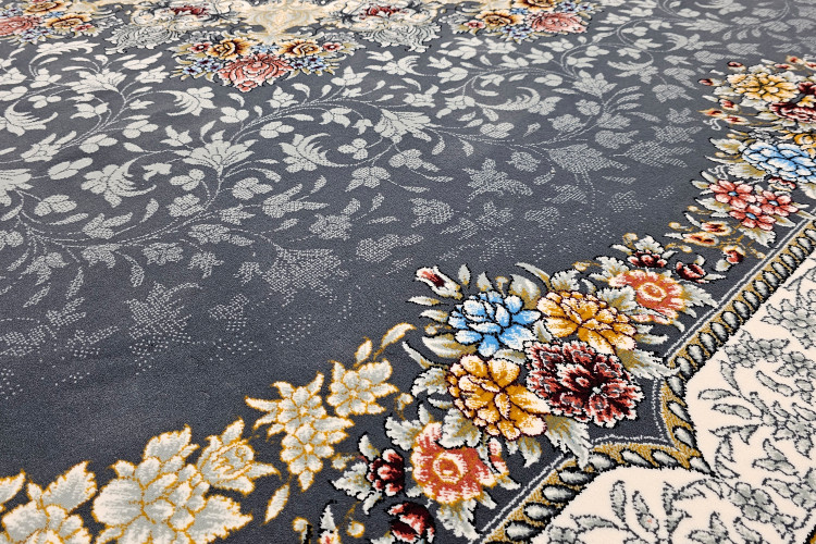 تصویر نزدیک نخ خاب و کیفیت بافت فرش صوفیا