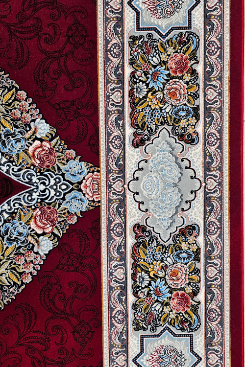 طرح کاریـنا با رنگ روناسی در فرش | شرکت فرش شاهکار قلهک