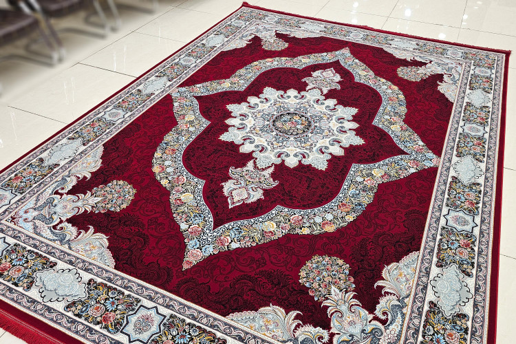 ترکیب رنگ روناسی فرش با مبلمان سفید