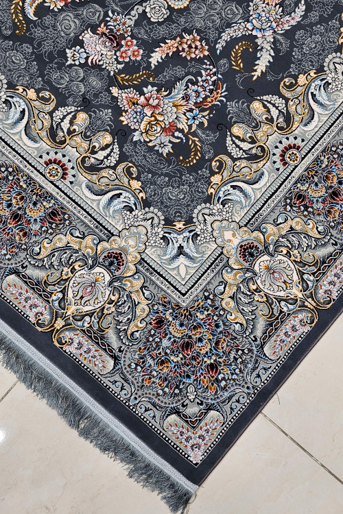 بافت ضخیم فرش ستایش مدل آترین دودی