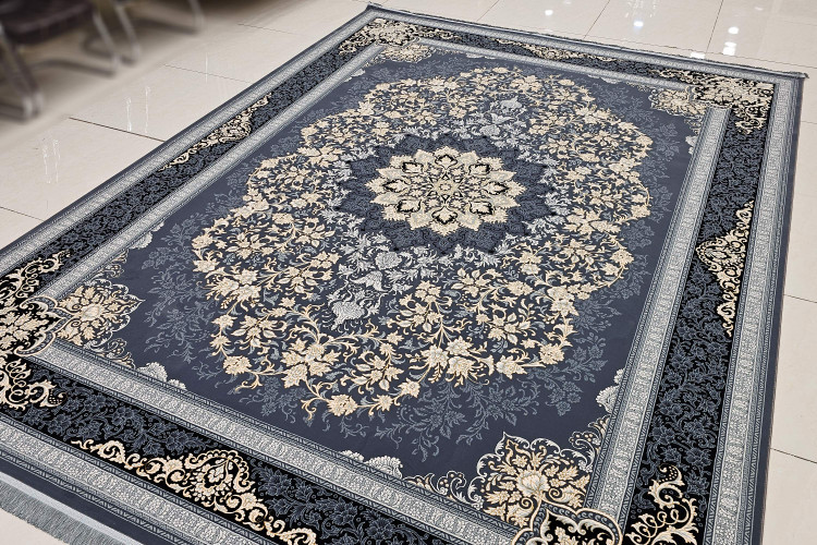تصویر نزدیک از بافت و نخ خاب فرش تندیس