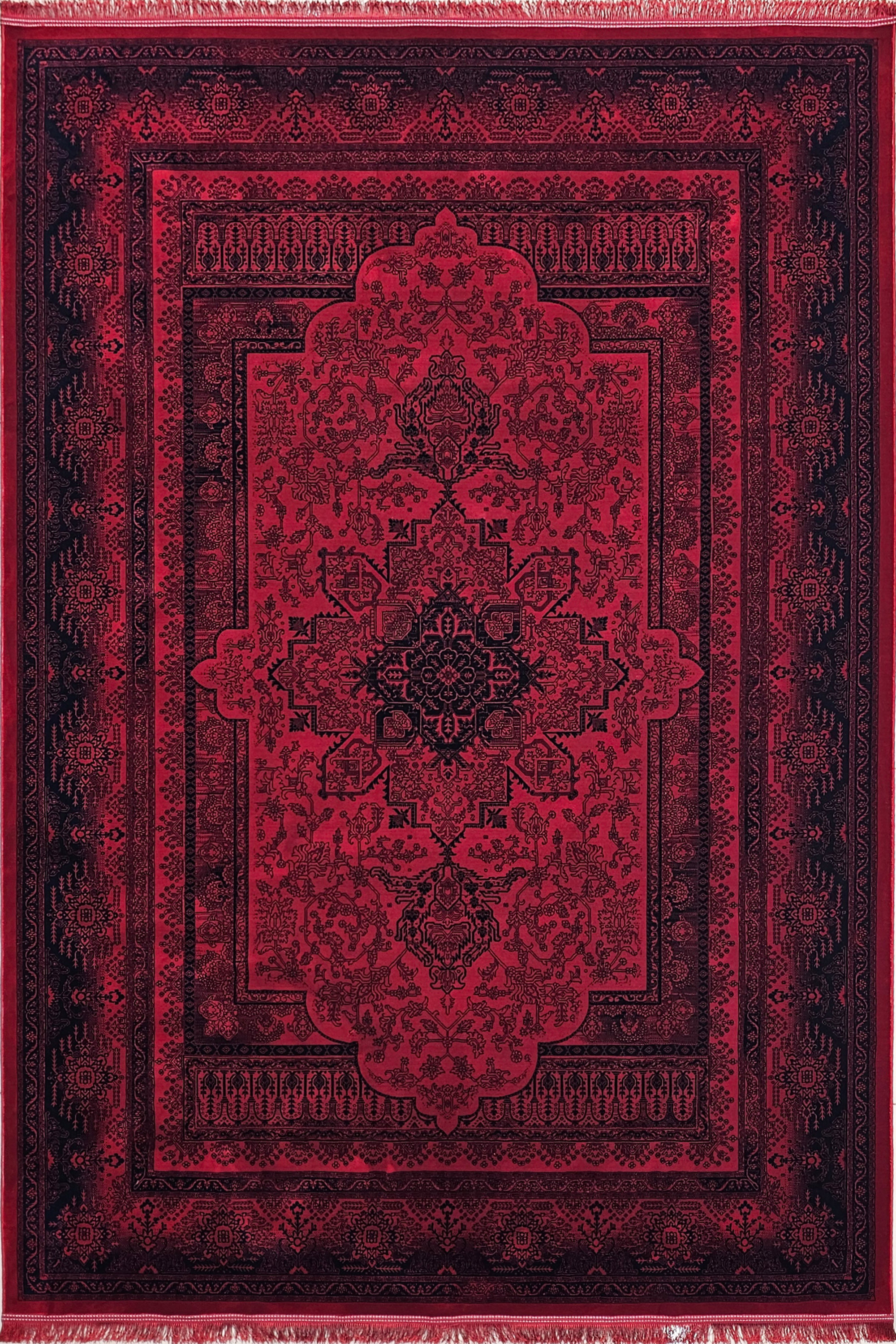 فرش توس مشهد ۷۰۰ شانه طرح 71013 افشان دودی سنگین‌وزن