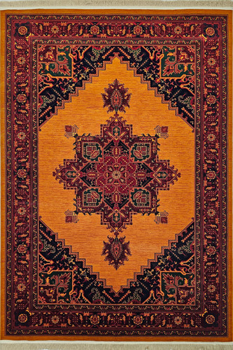 «فرش 700 شانه مرینوس طرح بلوچی کد 708 دارچینی اکریلیک»