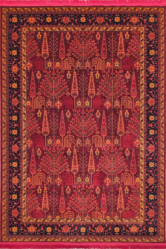 «فرش 700 شانه مرینوس طرح قشقایی کد 2815 روناسی اکریلیک»