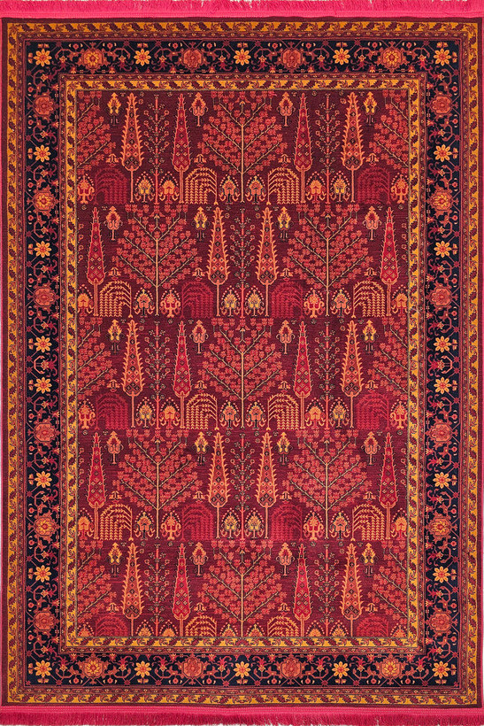 «فرش 700 شانه مرینوس طرح قشقایی کد 2815 روناسی اکریلیک»