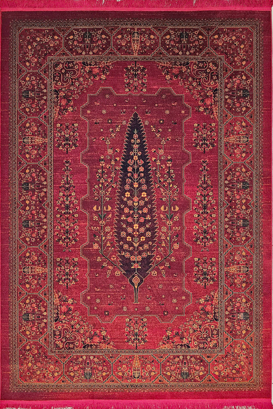 «فرش 700 شانه مرینوس طرح قشقایی کد 7236 روناسی اکریلیک»