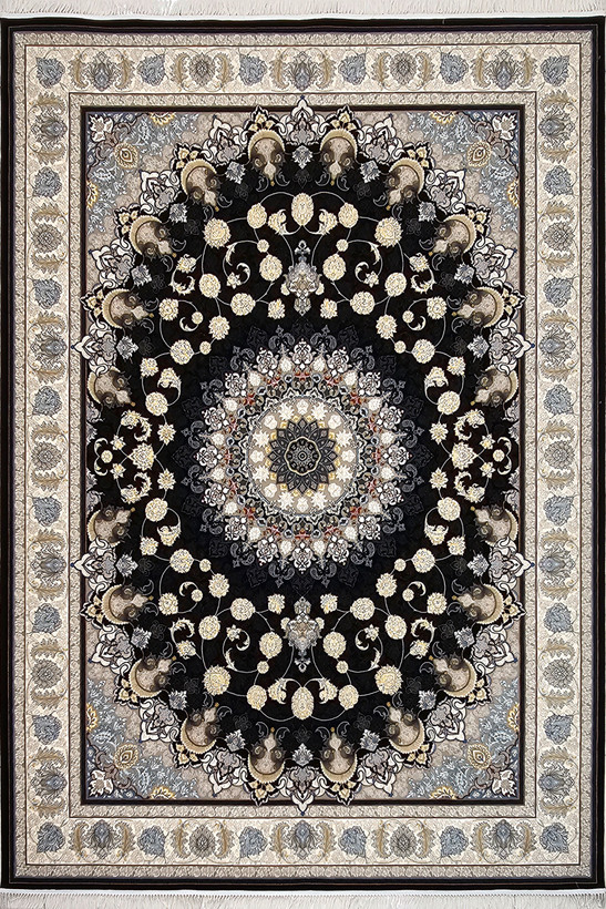 فرش 700 shaneh جم نقشه اصفهان سرمه ای – نمای کامل