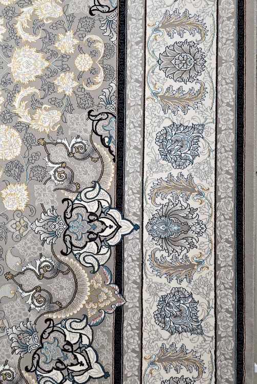 خرید فرش نقشه لچک و ترنج طوسی ضخیم | خرید فرش بصورت اقساط بلند مدت