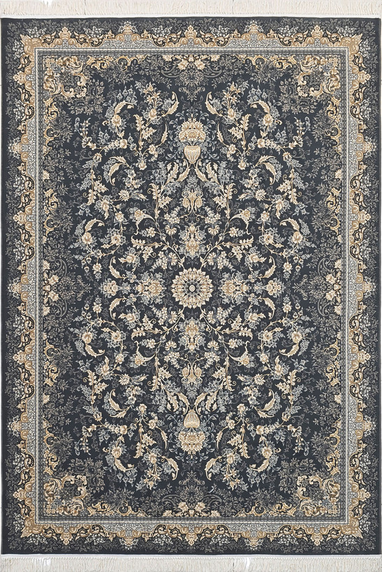 «فرش 700 شانه جم نقشه مهتاب دودی اکریلیک تراکم 2550 ضخیم»