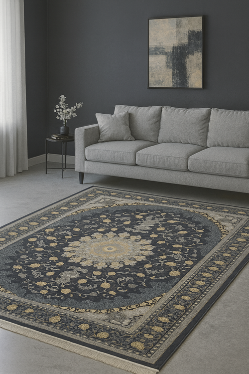 «700 shane carpet Jam Kashan Shahab grey acrylic rug»
