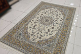 «Zomorod Mashhad 700 shane cream rug home living room»