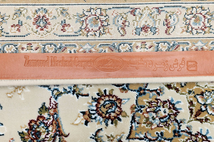 «Persian carpet Zomorod 700-shane cream lachak tornj floor rug»