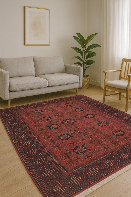 «1200 shane carpet Armati Farah 1203 red maroon Persian rug»