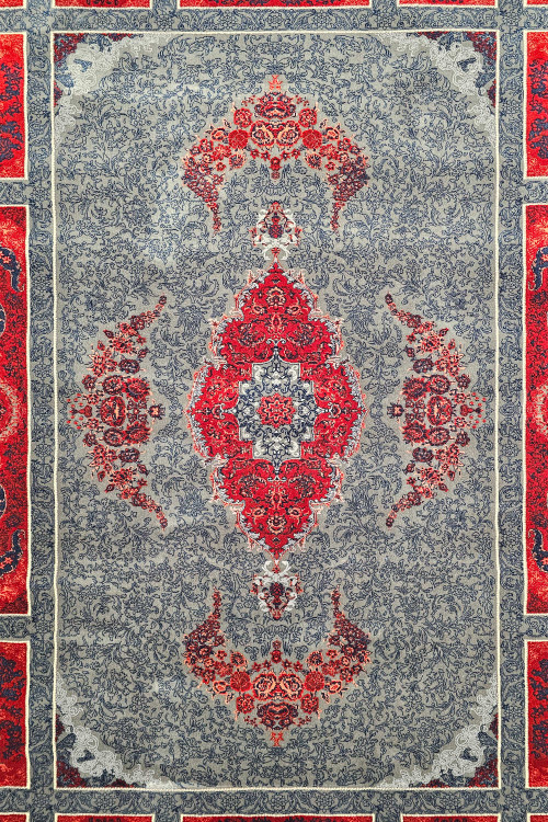 «TehranFarsh 1200sh carpet Katibeh red acrylic rug floor»