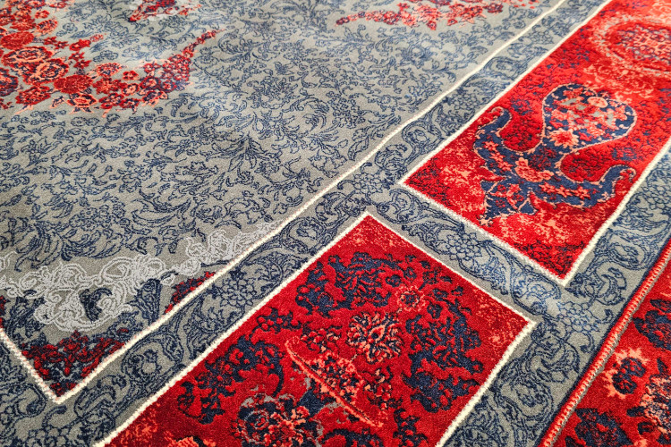 «فرش 1200 شانه تهران کتیبه لاکی تراکم 3600 – فرش لوکس»