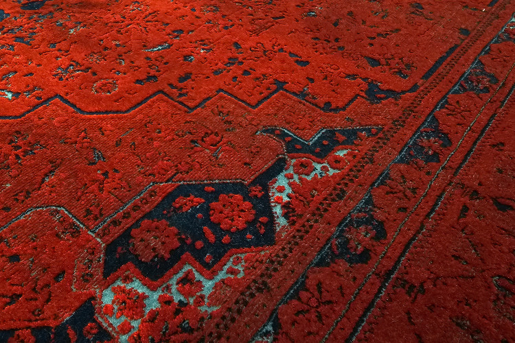 «فرش هرمس 1200 شانه تهرانفرش رنگ لاکی – فرش لوکس ایرانی»