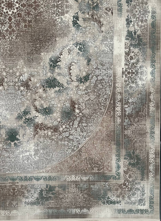 تصویر فرش اکریلیک 1200 شانه وینتیج 4033 سبزتراک ایلیا نگین تهران با کیفیت ممتاز