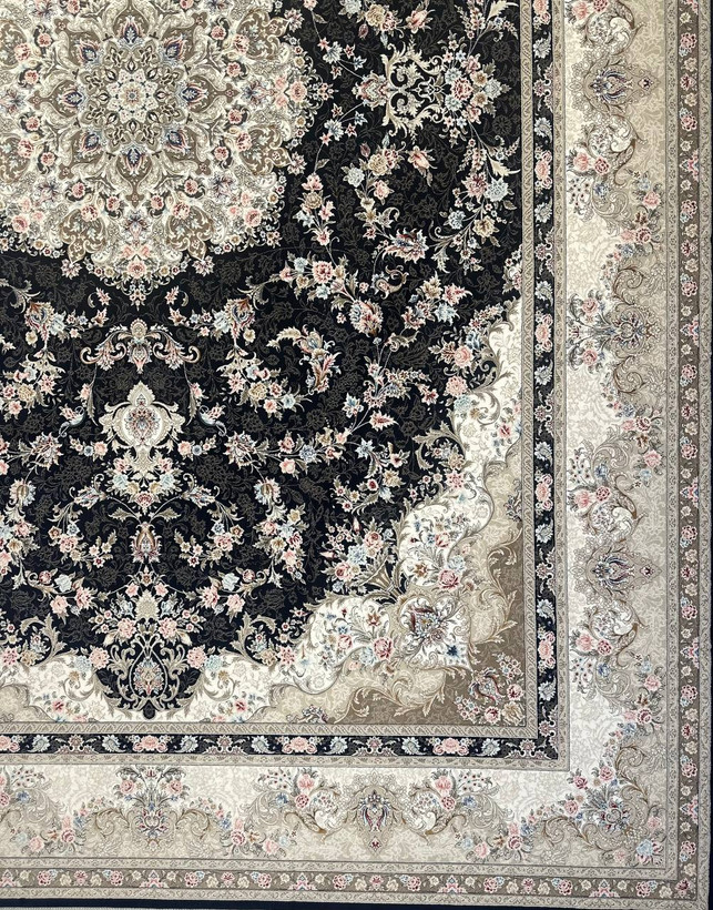 تصویر فرش اکریلیک 1200 شانه افشار سرمهای ایلیا نگین تهران با کیفیت ممتاز