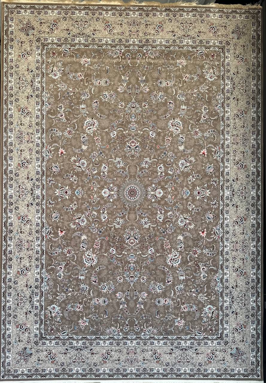 فرش 1200 شانه ایلیا نگین تهران نقش آوا کرم‌لی با تراکم 3600 و ضخامت بالا