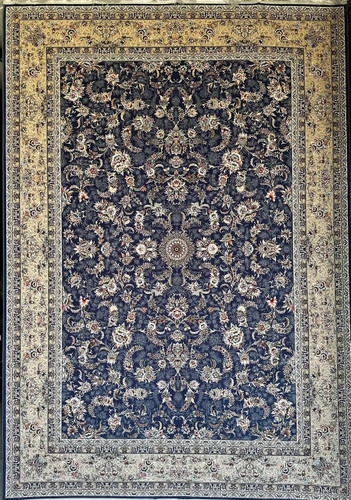 فرش 1200 شانه ایلیا نگین تهران نقش آوا کاربنی با تراکم 3600 و ضخامت بالا