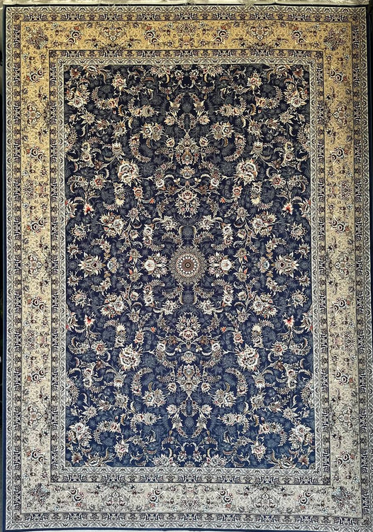 فرش 1200 شانه ایلیا نگین تهران نقش آوا کاربنی با تراکم 3600 و ضخامت بالا