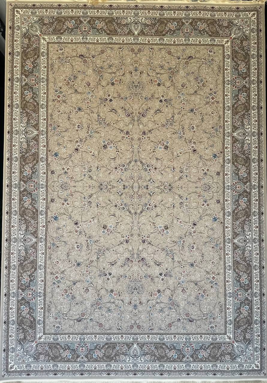 فرش 1200 شانه ایلیا نگین تهران نقش بهار صدفی با تراکم 3600 و ضخامت بالا