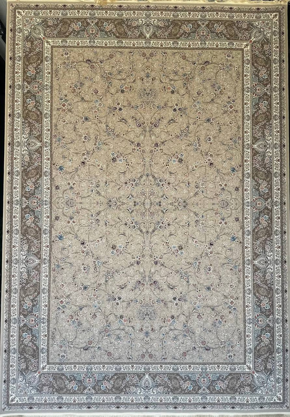 فرش 1200 شانه ایلیا نگین تهران نقش بهار صدفی با تراکم 3600 و ضخامت بالا