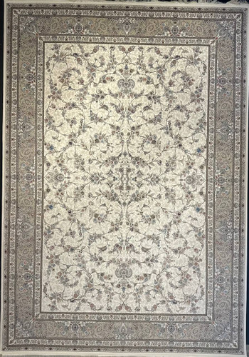 فرش 1200 شانه ایلیا نگین تهران نقش بهار کرم با تراکم 3600 و ضخامت بالا