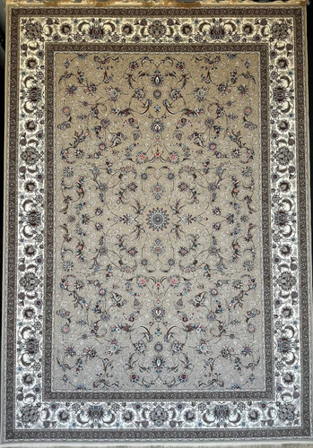 فرش 1200 شانه ایلیا نگین تهران نقش زرگل صدفی با تراکم 3600 و ضخامت بالا