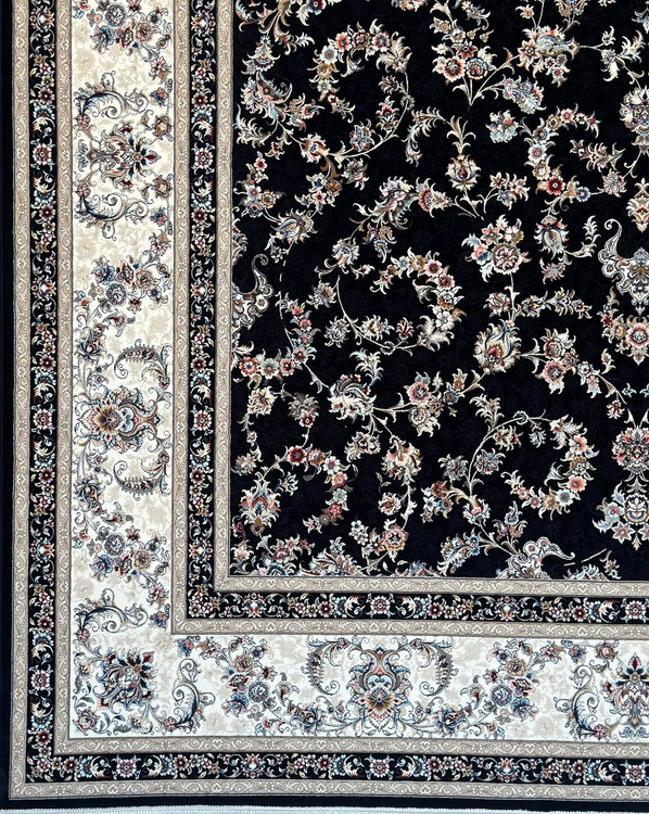 تصویر فرش اکریلیک 1200 شانه نقش شهریار سرمهای ایلیا نگین تهران