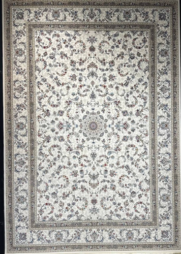 فرش 1200 شانه ایلیا نگین تهران نقش شهریار کرم با تراکم 3600 و ضخامت بالا