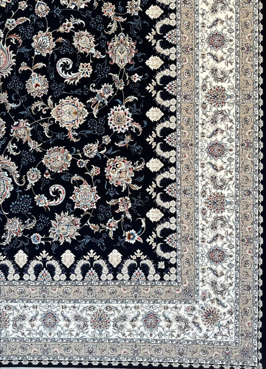 تصویر فرش اکریلیک 1200 شانه نقش نگار سرمهای ایلیا نگین تهران