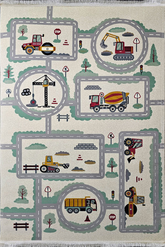 فرش اتاق کودک هیوا کاشان نقشه پویا 06 بژ 700 شانه