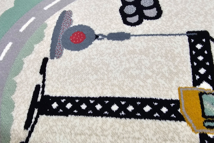 فرش اتاق خواب کودک رنگ بژ با تراکم 2100