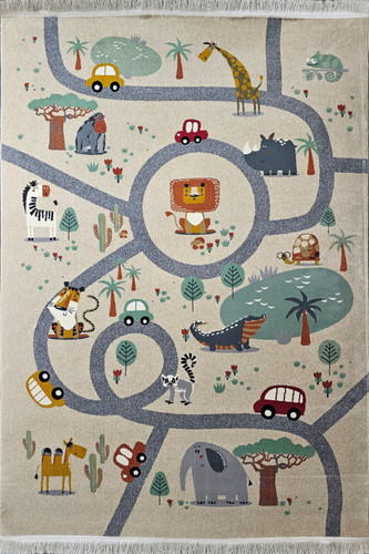 فرش اتاق کودک هیوا کاشان نقشه پویا کد 08