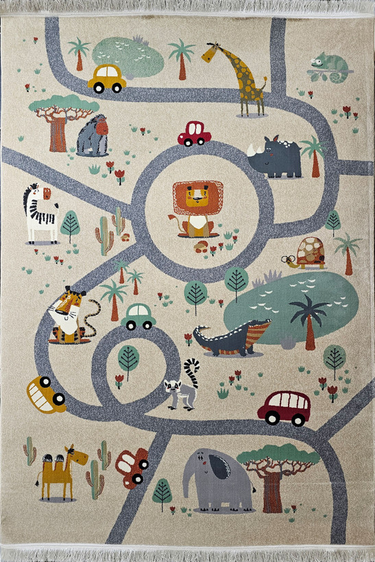 فرش اتاق کودک هیوا کاشان نقشه پویا کد 08