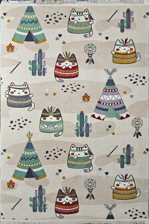 فرش اتاق کودک هیوا کاشان نقشه پویا کد 10