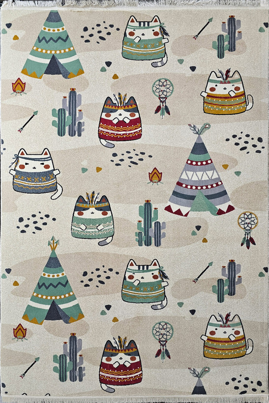 فرش اتاق کودک هیوا کاشان نقشه پویا کد 10